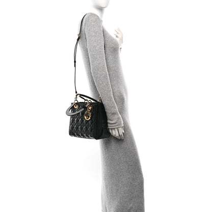 Christian Dior Patent Cannage Medium Lady Dior Black 2 of 10