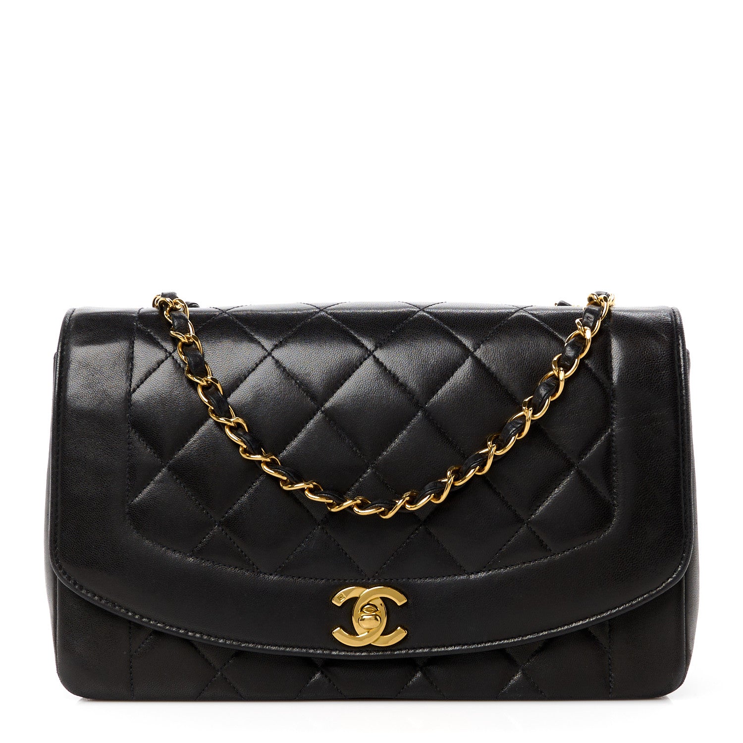 Chanel Lambskin Quilted Medium Single Flap Black 1 of 11