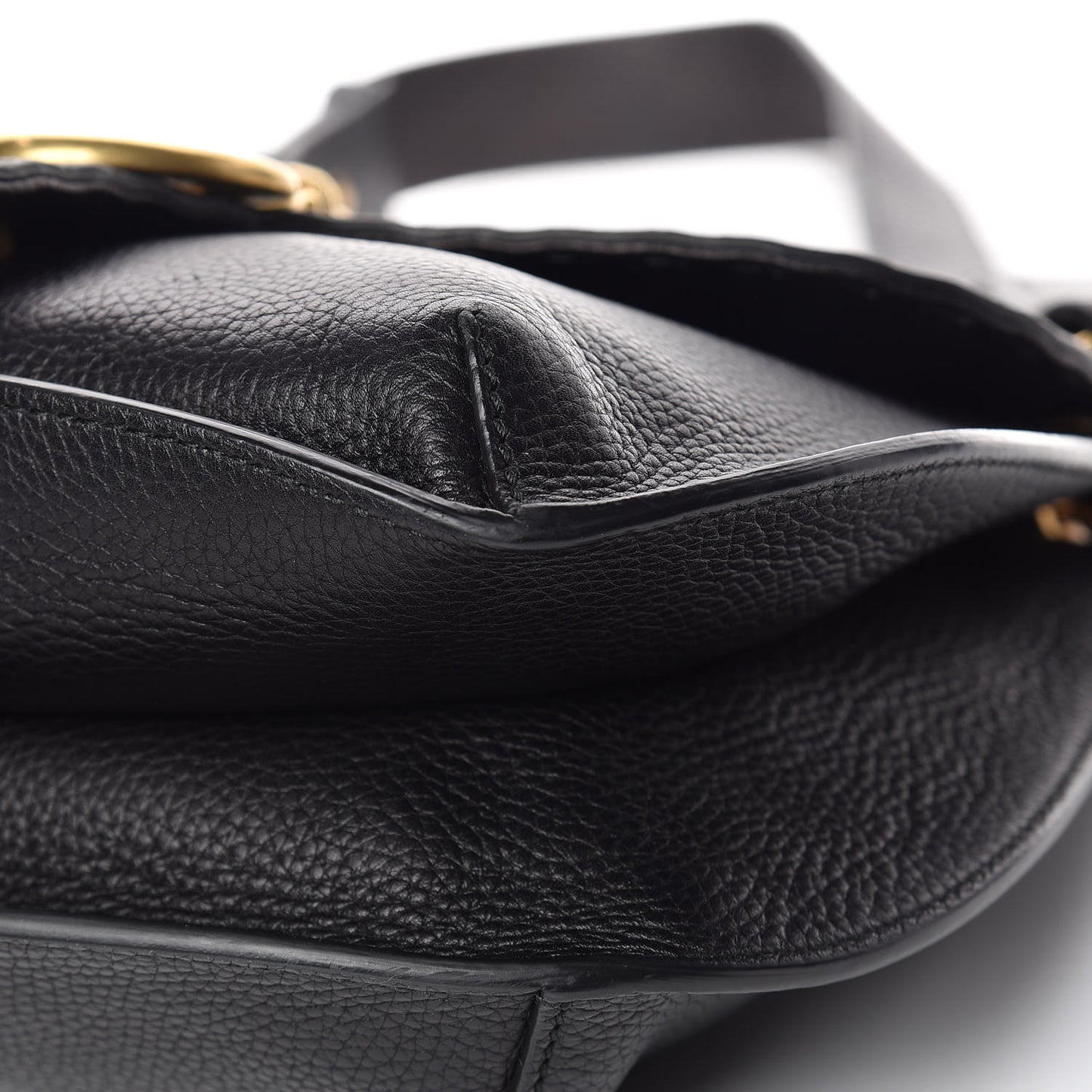 Cellarius Calfskin Feline GG Marmont Flap Shoulder Bag Black