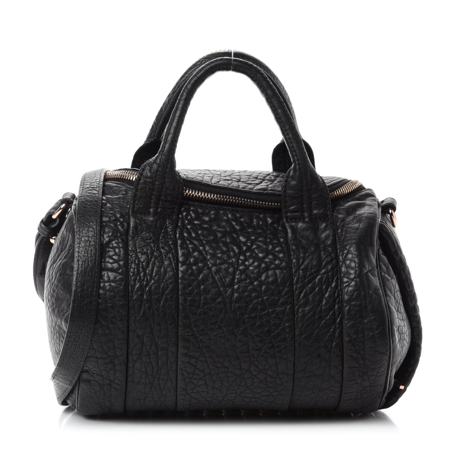 Pebbled Lambskin Rockie Black Gold Hardware