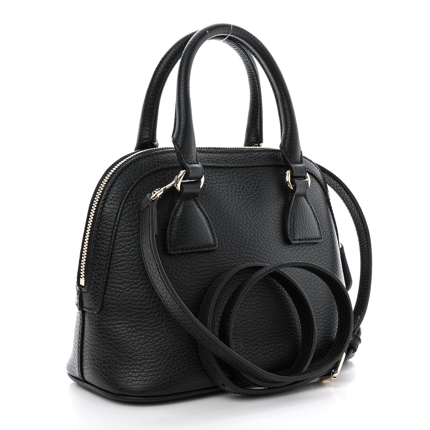 Gucci Dollar Calfskin Small GG Charm Dome Bag Black 3 of 11