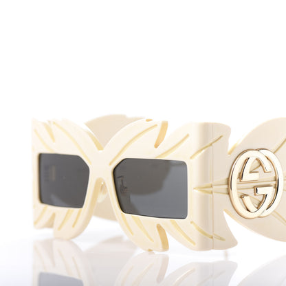 Gucci Acetate Square Frame Wing Sunglasses GG0429S Ivory 7 of 8