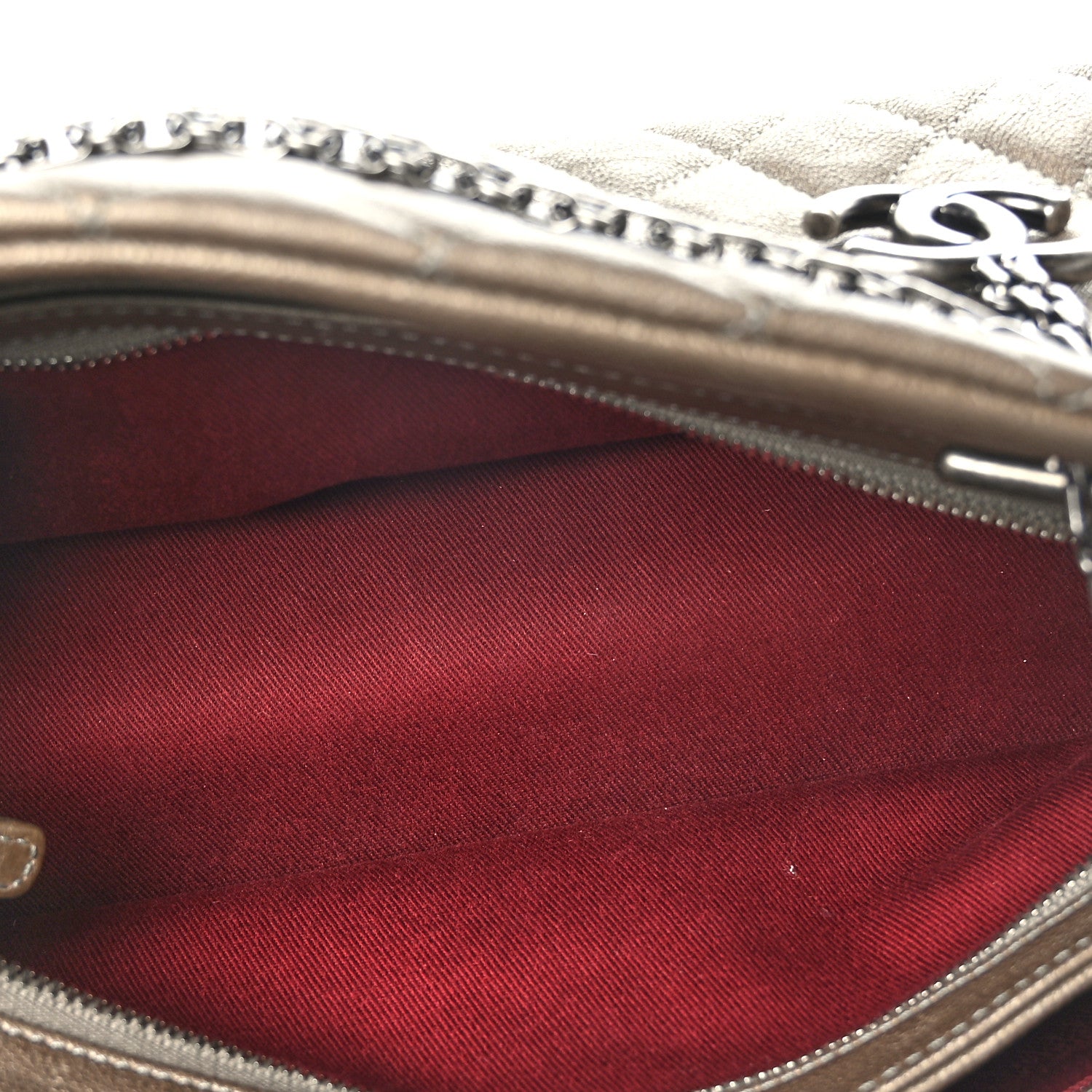Chanel Metallic Caviar Quilted Medium Just Mademoiselle Beige 6 of 10