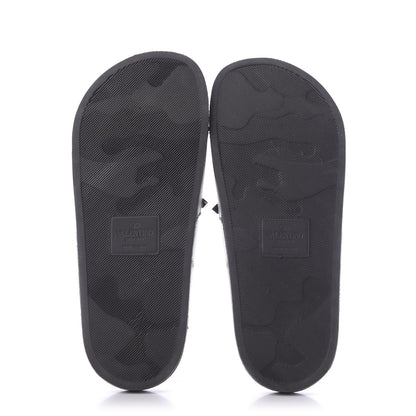 Valentino Garavani Rubber Rockstud Slide Sandals 38 Black 7 of 10