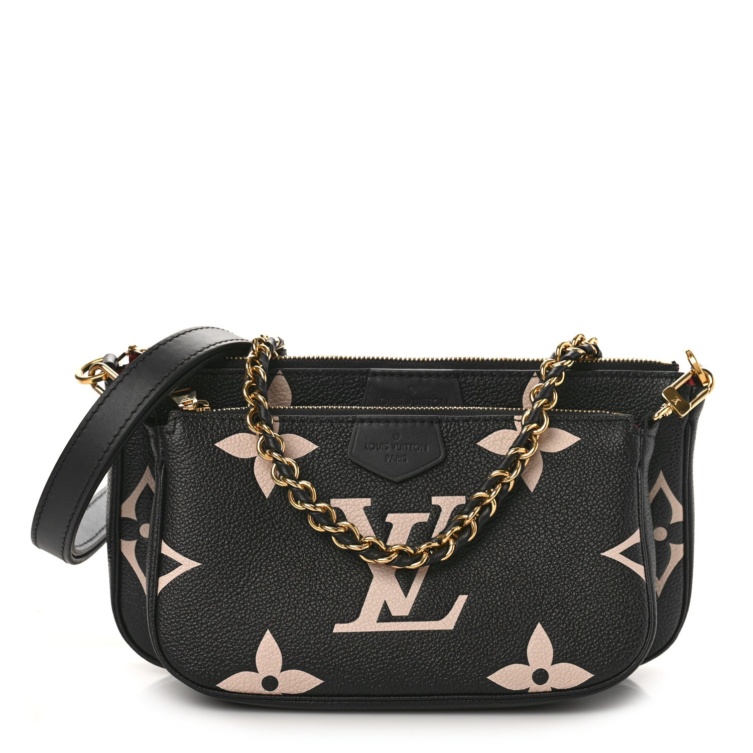Louis Vuitton Empreinte Monogram Giant Multi Pochette Accessories Black Beige 1 of 11