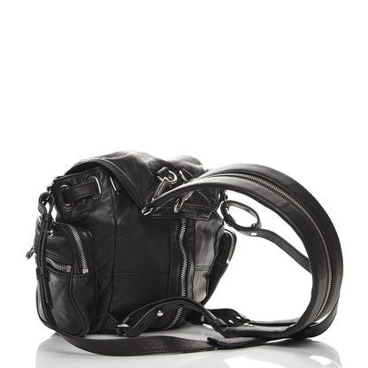 Alexander Wang Lambskin Marti Backpack Washed Black Nikel Hardware 5 of 10