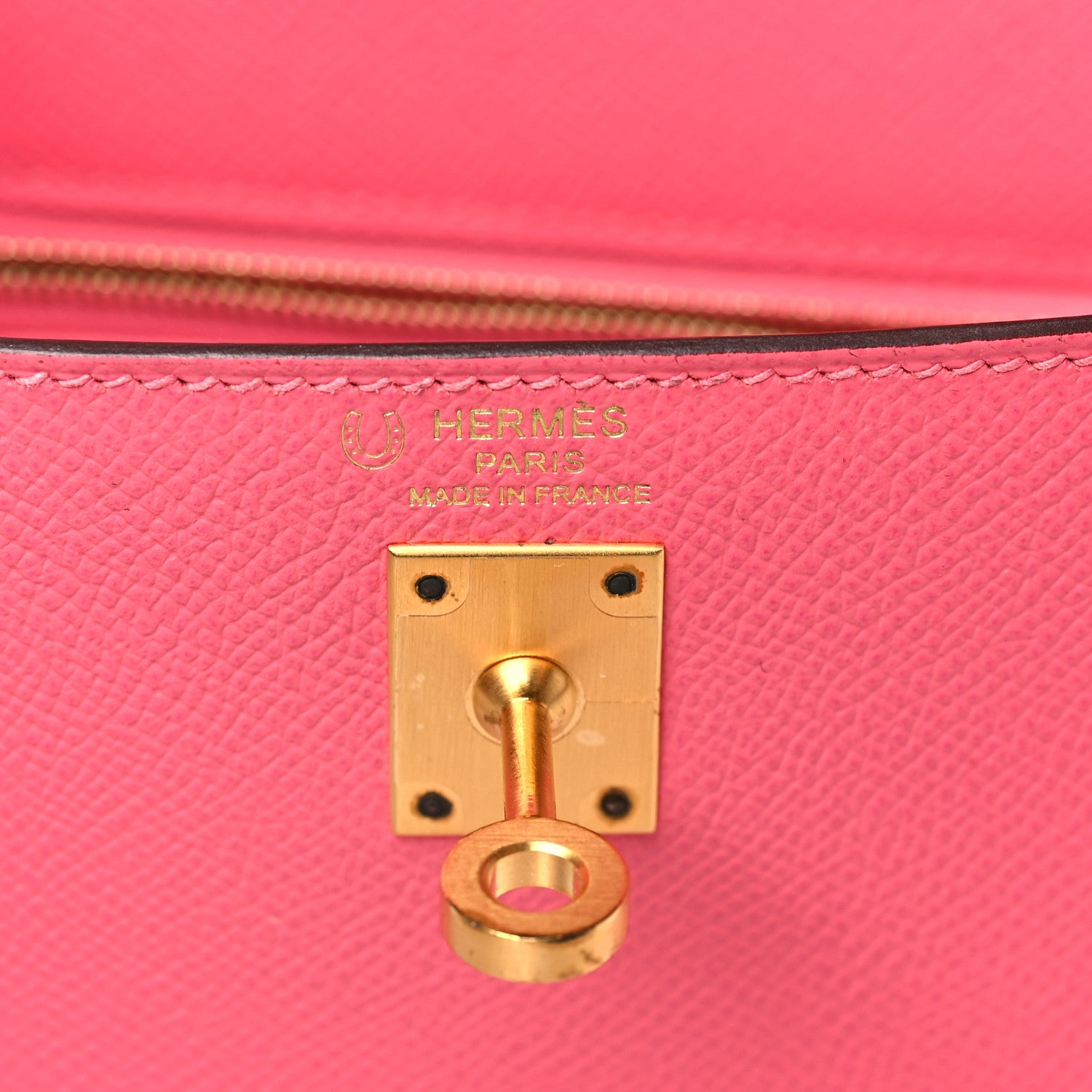 Hermes Epsom Bi-Color Horseshoe Kelly Sellier 25 Rose Azalee Gris Mouette 6 of 9