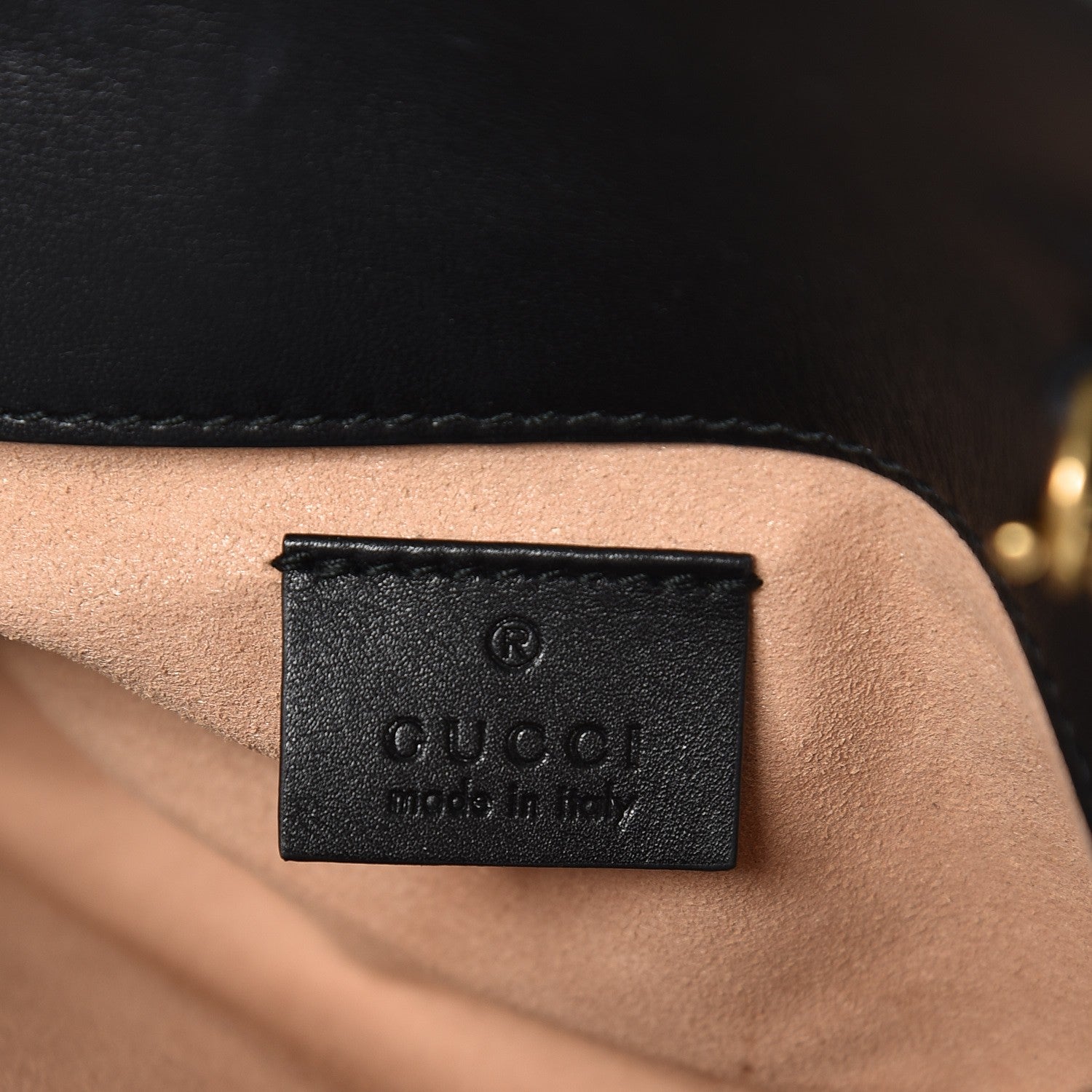 Gucci Calfskin Matelasse Super Mini GG Marmont Shoulder Bag Black 6 of 8