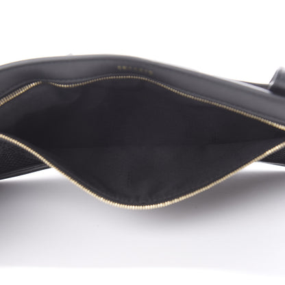 Fendi Vitello Grace Matte 3 Pocket Belt Pouch Black 4 of 9