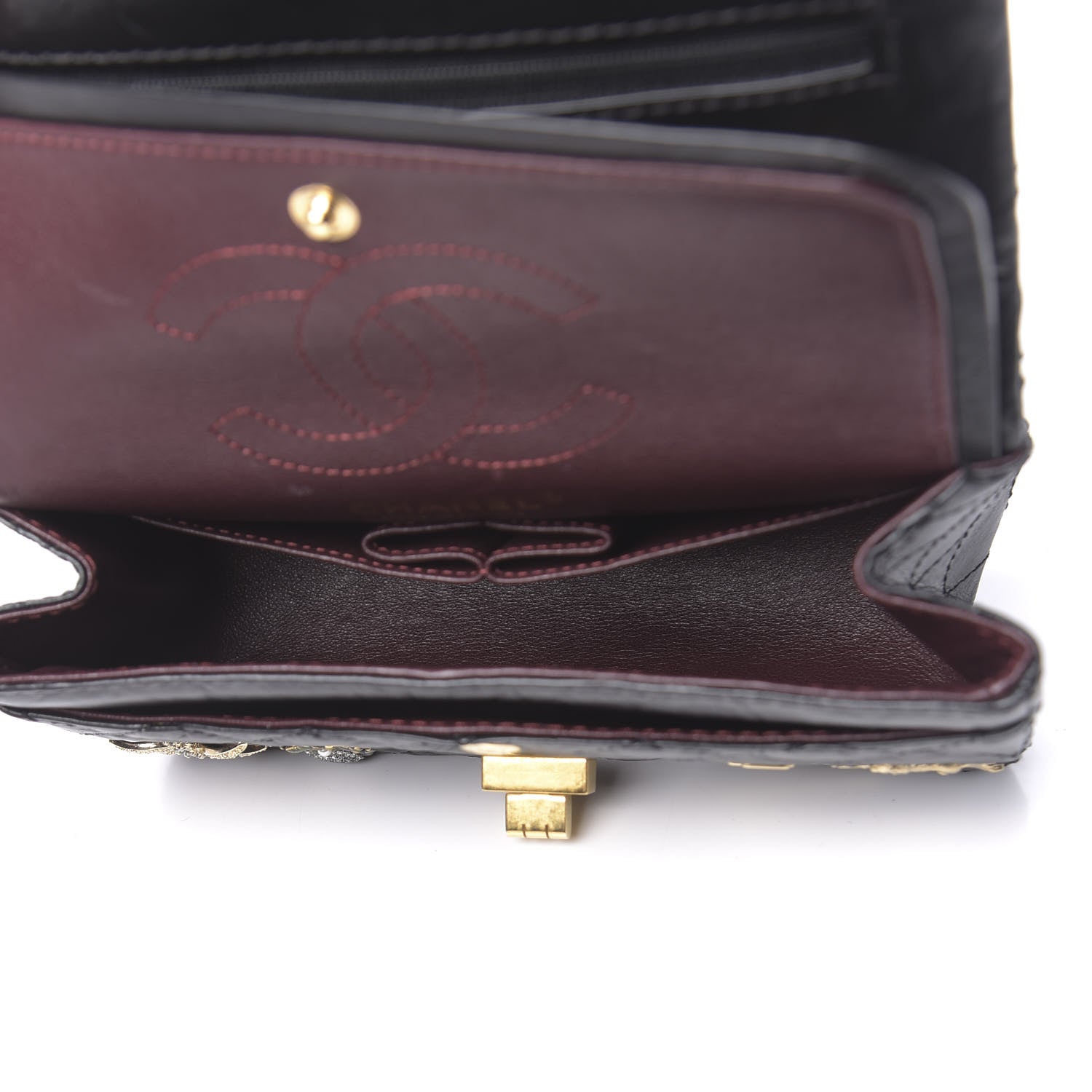 Chanel Aged Calfskin Lucky Charms 2.55 Reissue 224 Flap Black 5 of 12