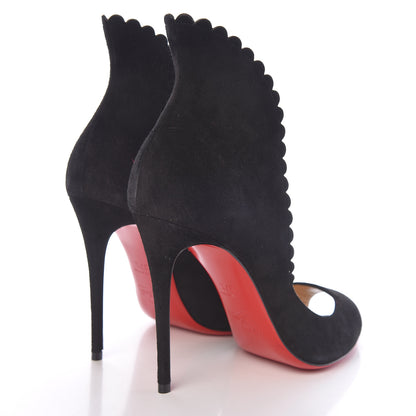 Christian Louboutin Veau Velours Pijonina 100 Booties 37.5 Black 4 of 9