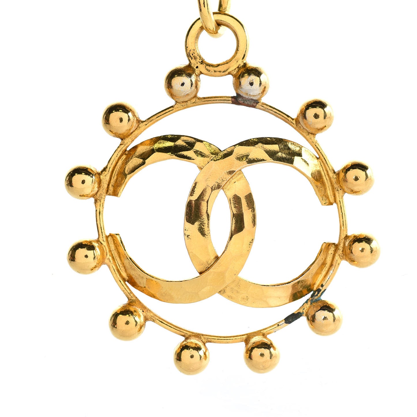 CC Pendant Short Necklace Gold