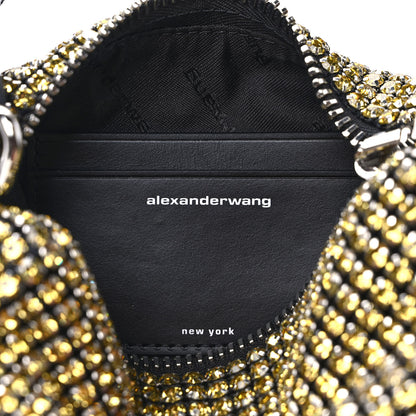 Alexander Wang Mesh Crystal Rhinestone Mini Heiress Pouch Porcelain 6 of 9