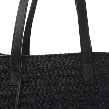 Saint Laurent Raffia Medium Panier Bag Black 11 of 11