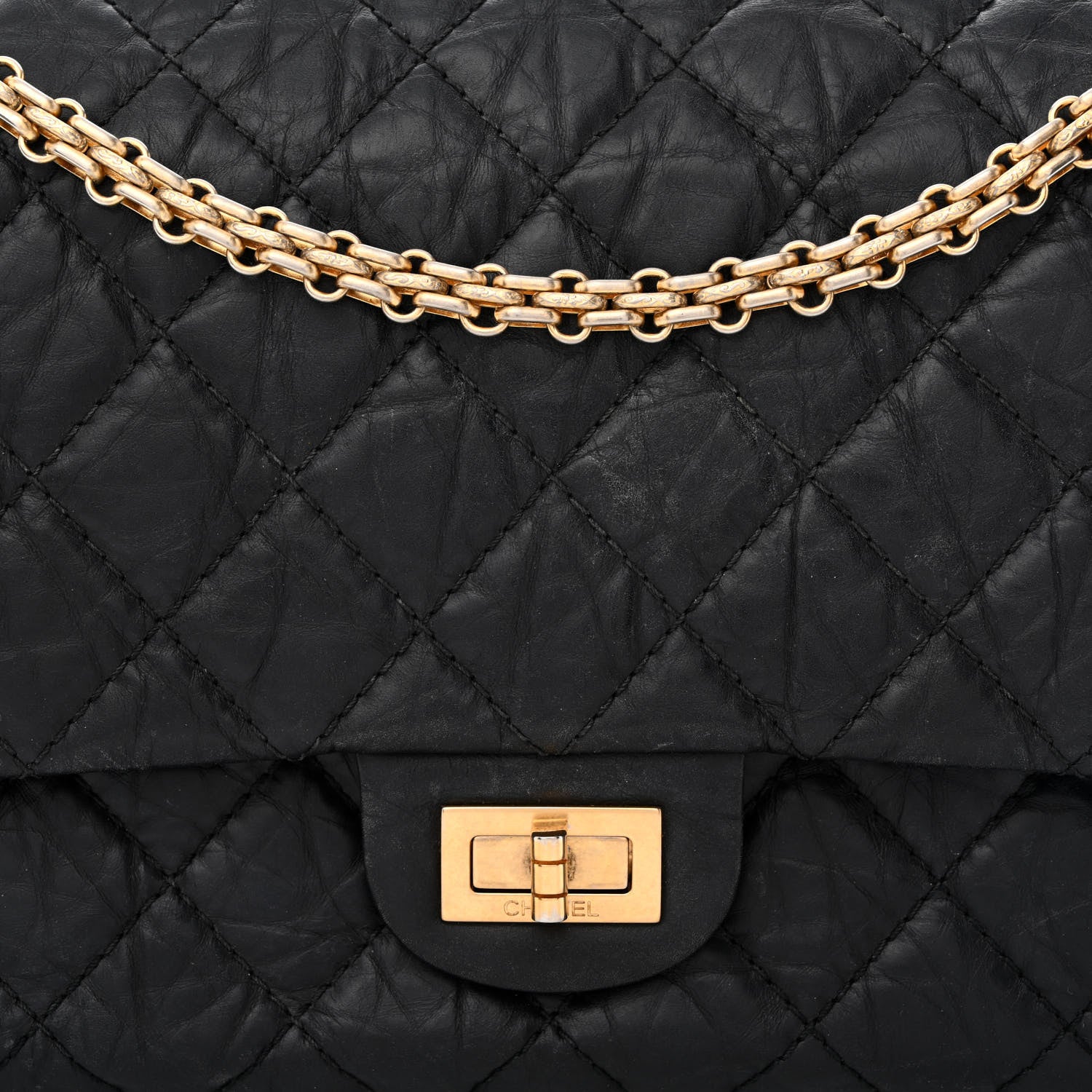 Chanel Aged Calfskin Quilted 2.55 Reissue 226 Flap Black 8 of 10