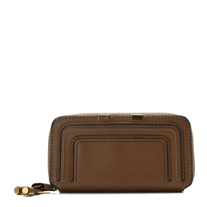 Chloe Grained Calfskin Marcie Long Zip Around Wallet Nut 1 of 13