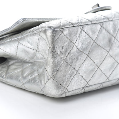 Chanel Metallic Aged Calfskin Quilted 2.55 Reissue 226 Flap Silver 9 of 12