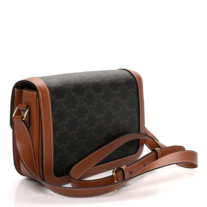 Celine Triomphe Canvas Calfskin Medium Triomphe Bag Tan 3 of 12