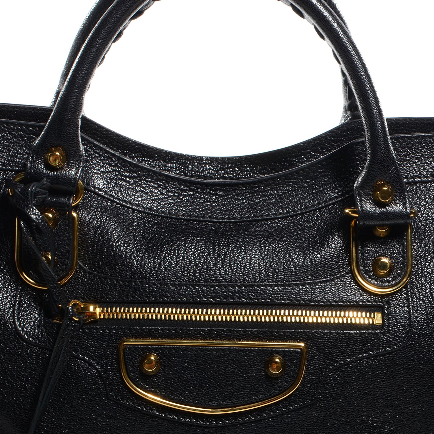Balenciaga Chevre Hamilton Metallic Edge City Black 8 of 11