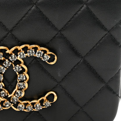 Chanel Lambskin Quilted Crystal CC Mini Flap Black 12 of 14