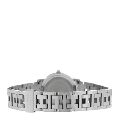 Hermes Stainless Steel Mother of Pearl 24mm Clipper Quartz Watch 3 of 4
