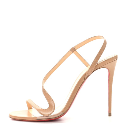 Christian Louboutin Nappa Rosalie 100 Sandals 38.5 Nude 1 of 8
