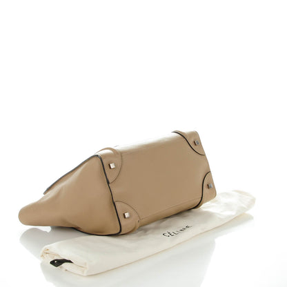 Celine Drummed Calfskin Mini Luggage Dune 4 of 8