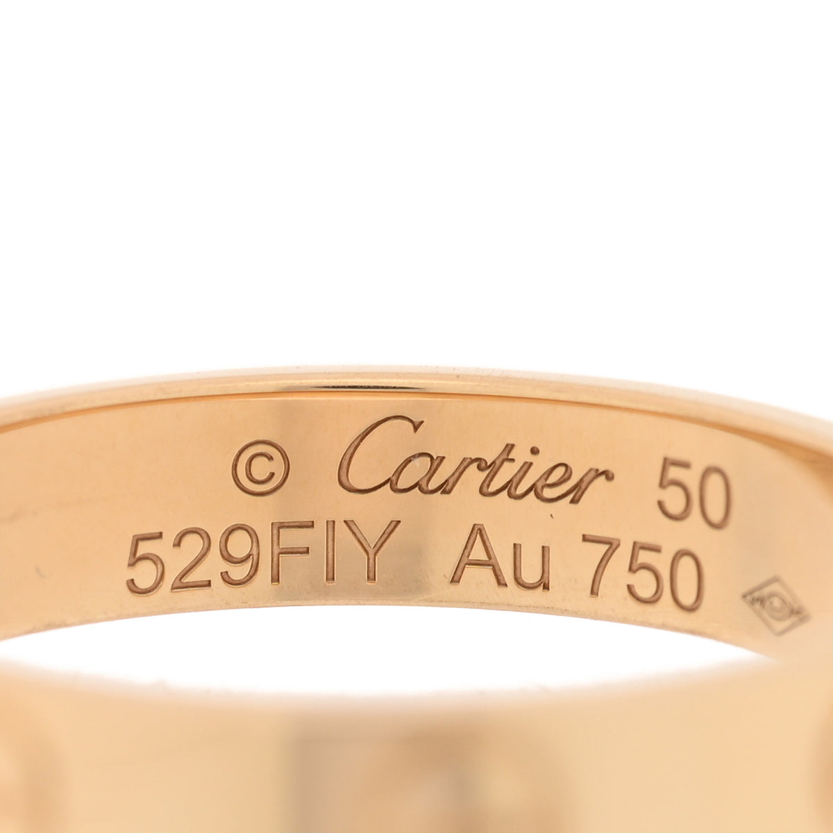 18K Yellow Gold 3.5mm LOVE Wedding Band Ring 50 5.25