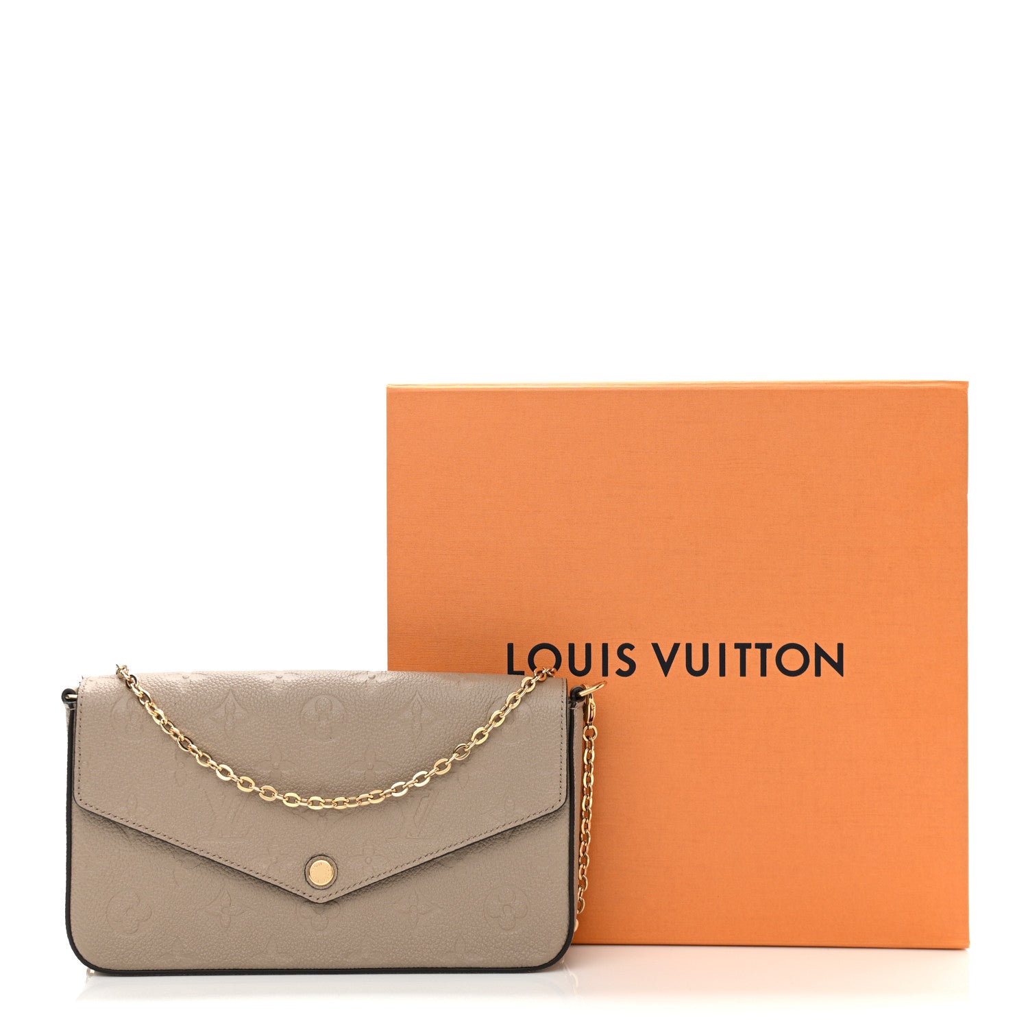 Louis Vuitton Empreinte Pochette Felicie Chain Wallet Tourterelle 10 of 10