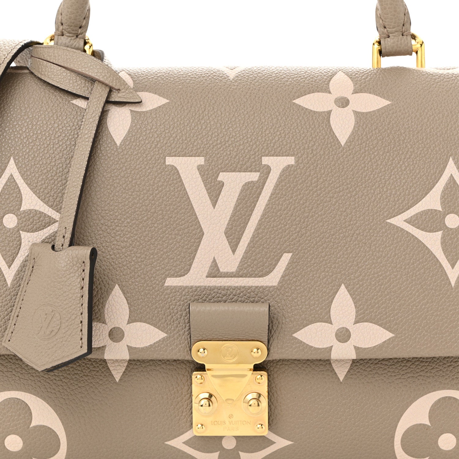 Louis Vuitton Empreinte Monogram Giant Madeleine MM Dove Grey Beige 7 of 10