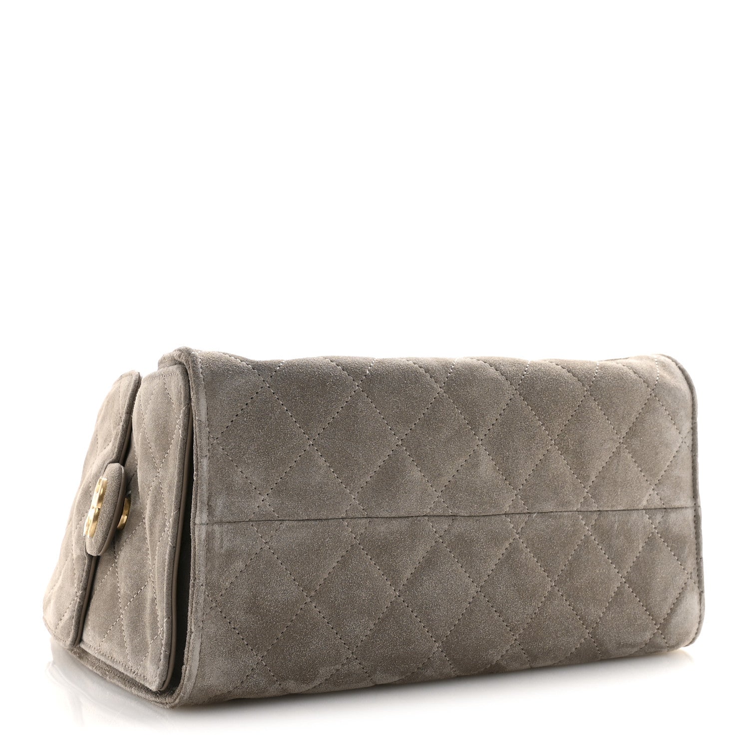 Chanel Suede Quilted Small Chanel 25 Handbag Dark Grey 4 of 11