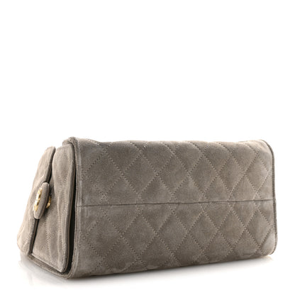 Chanel Suede Quilted Small Chanel 25 Handbag Dark Grey 4 of 11
