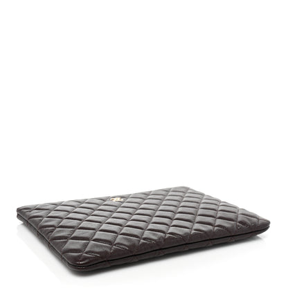 Chanel Caviar Quilted Medium Cosmetic Case Burgundy 4 of 8