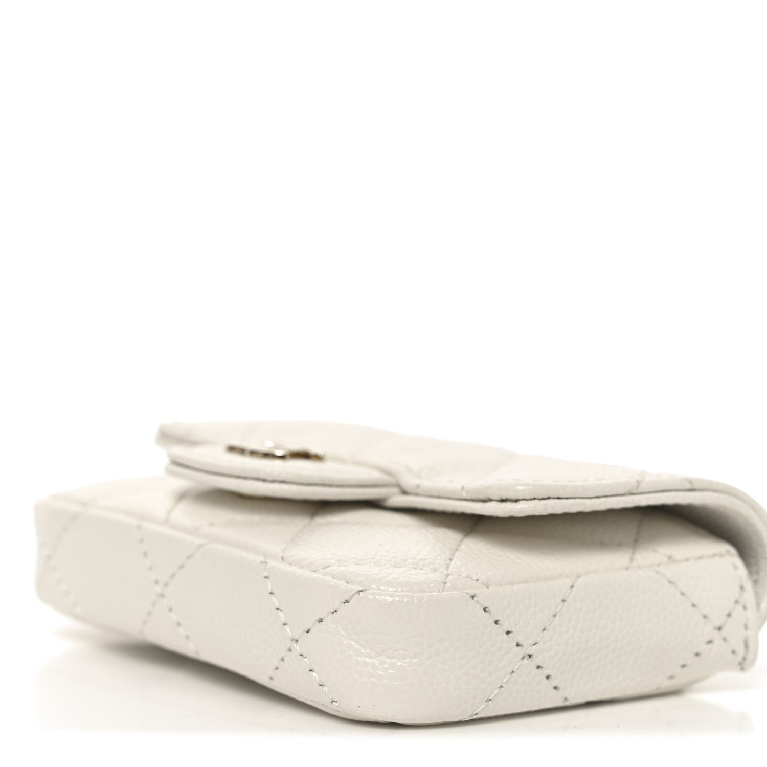 Chanel Caviar Quilted Mini Chain Belt Bag White 11 of 11