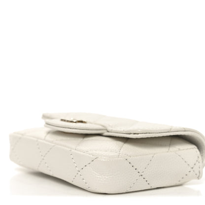 Chanel Caviar Quilted Mini Chain Belt Bag White 11 of 11