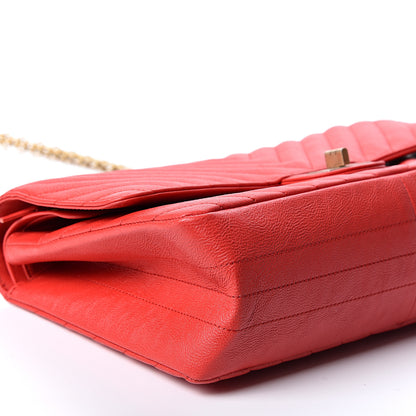 Chanel Calfskin Chevron Quilted 2.55 Reissue 226 Flap Red 8 of 9
