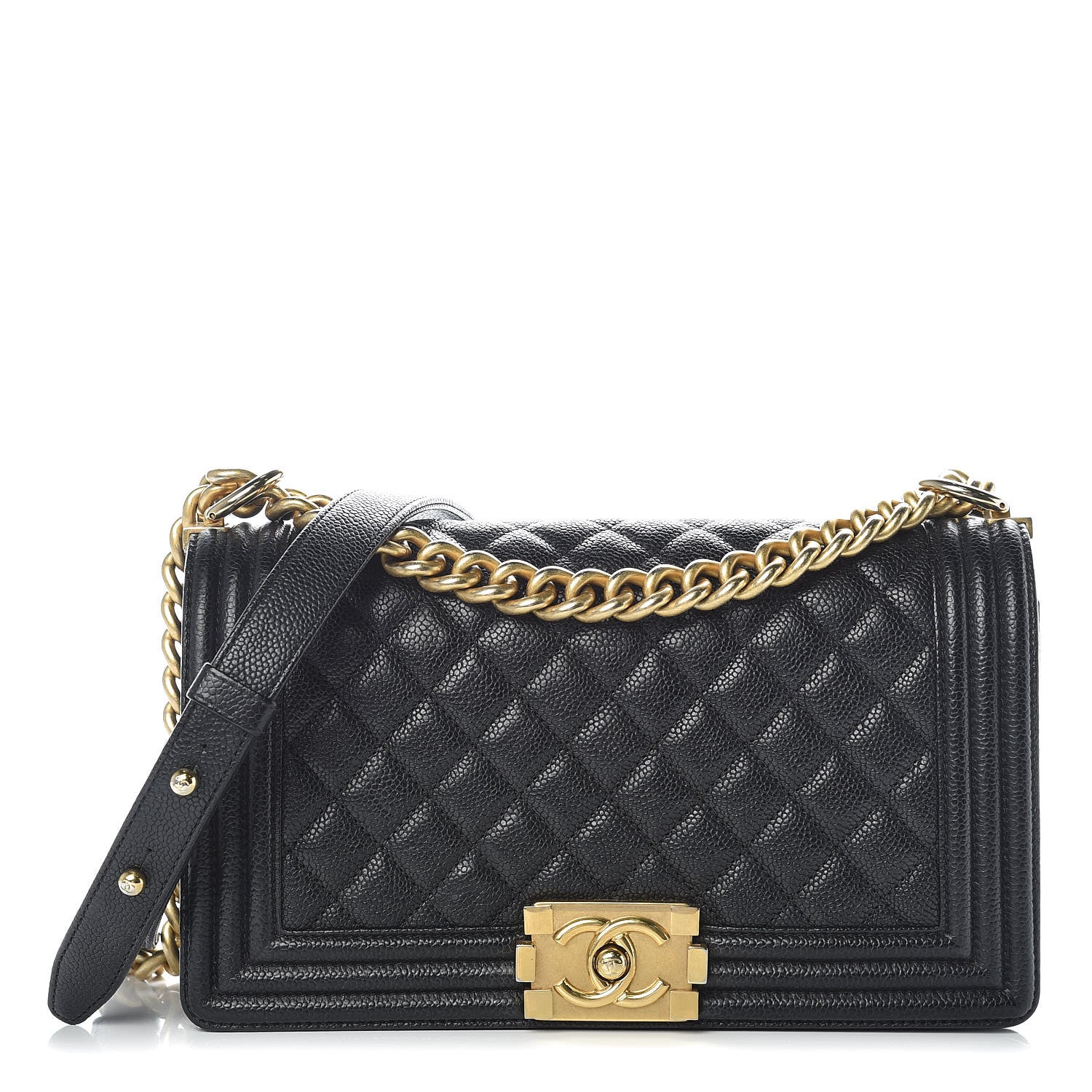 Chanel Caviar Quilted Medium Boy Flap Black 1 of 9