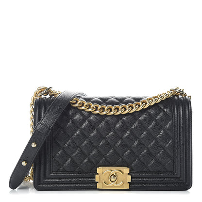 Chanel Caviar Quilted Medium Boy Flap Black 1 of 9