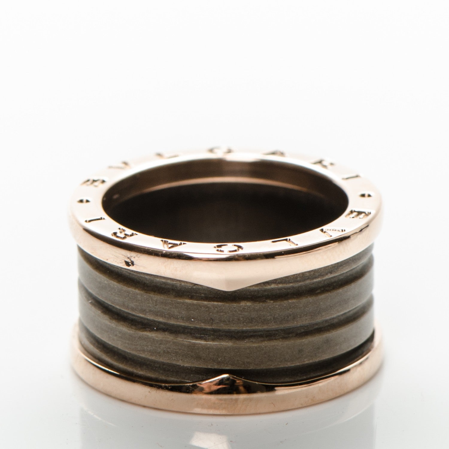 Bulgari BULGAR 18K Rose Gold B.Zero1 4 Band Ring 54 7 3 of 6