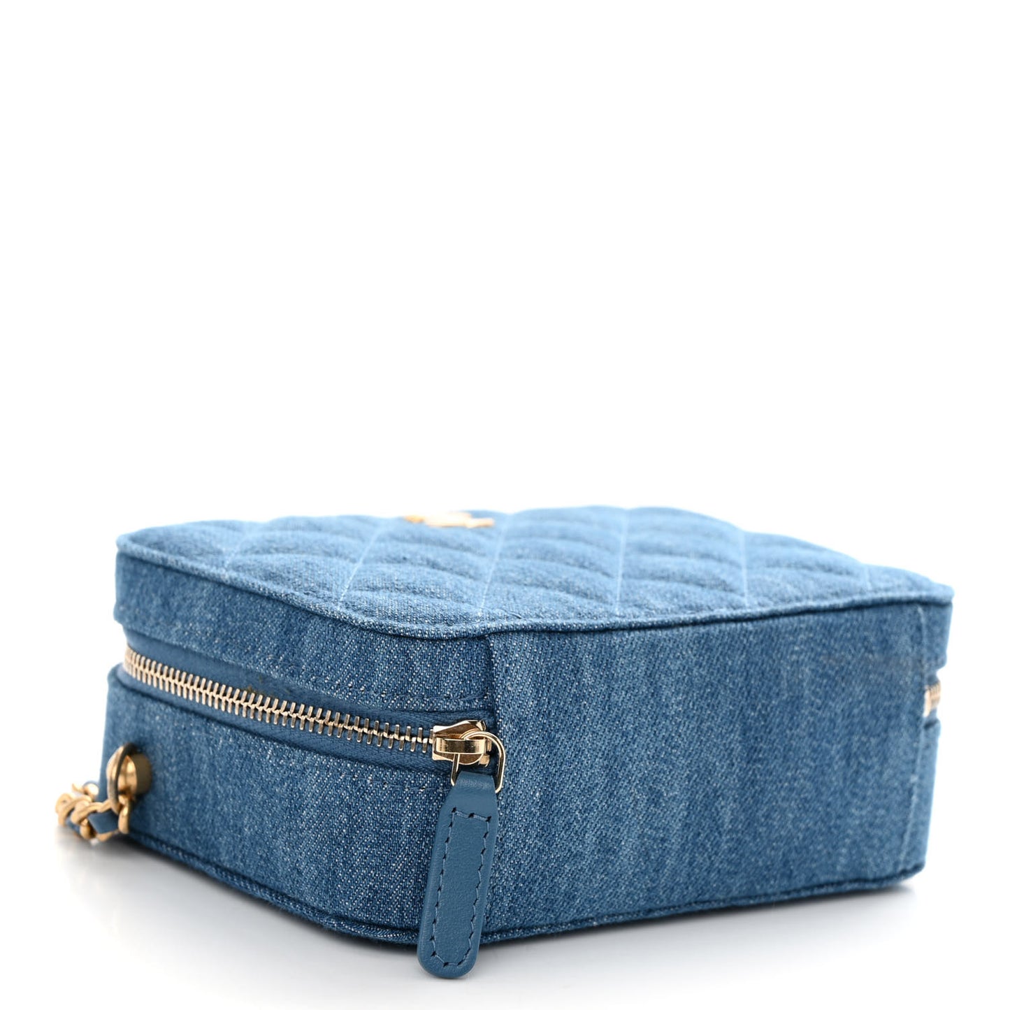 Denim Quilted CC Pearl Crush Camera Case Blue