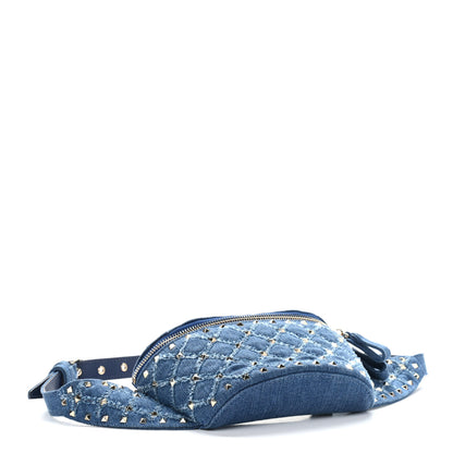 Valentino Garavani Denim Rockstud Spike Belt Bag Denim 4 of 8