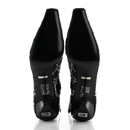 Gucci Tela Retino Kid Scamosciato Crystal GG Monogram Square Demi Boot 37 Black 5 of 8