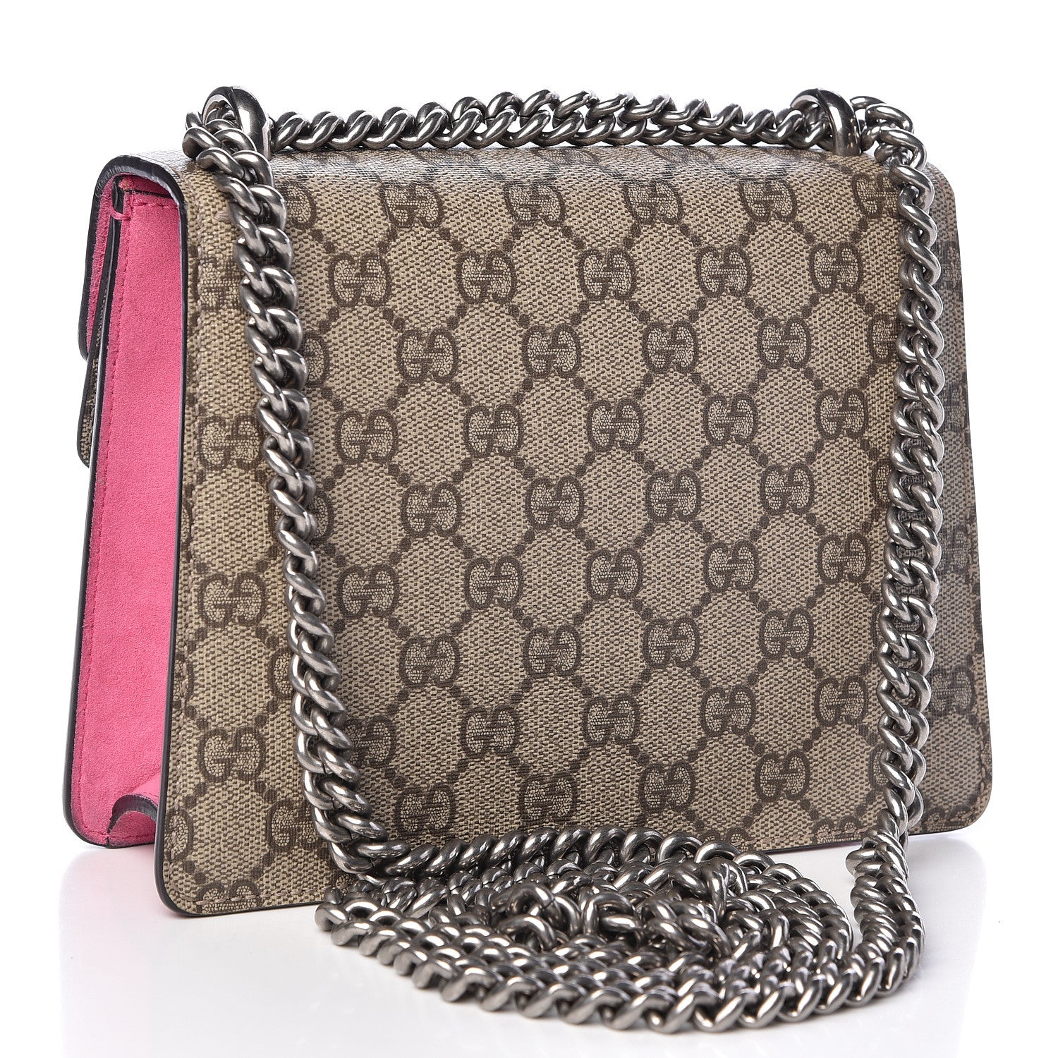 Gucci GG Supreme Monogram Mini Dionysus Shoulder Bag Pink 3 of 12