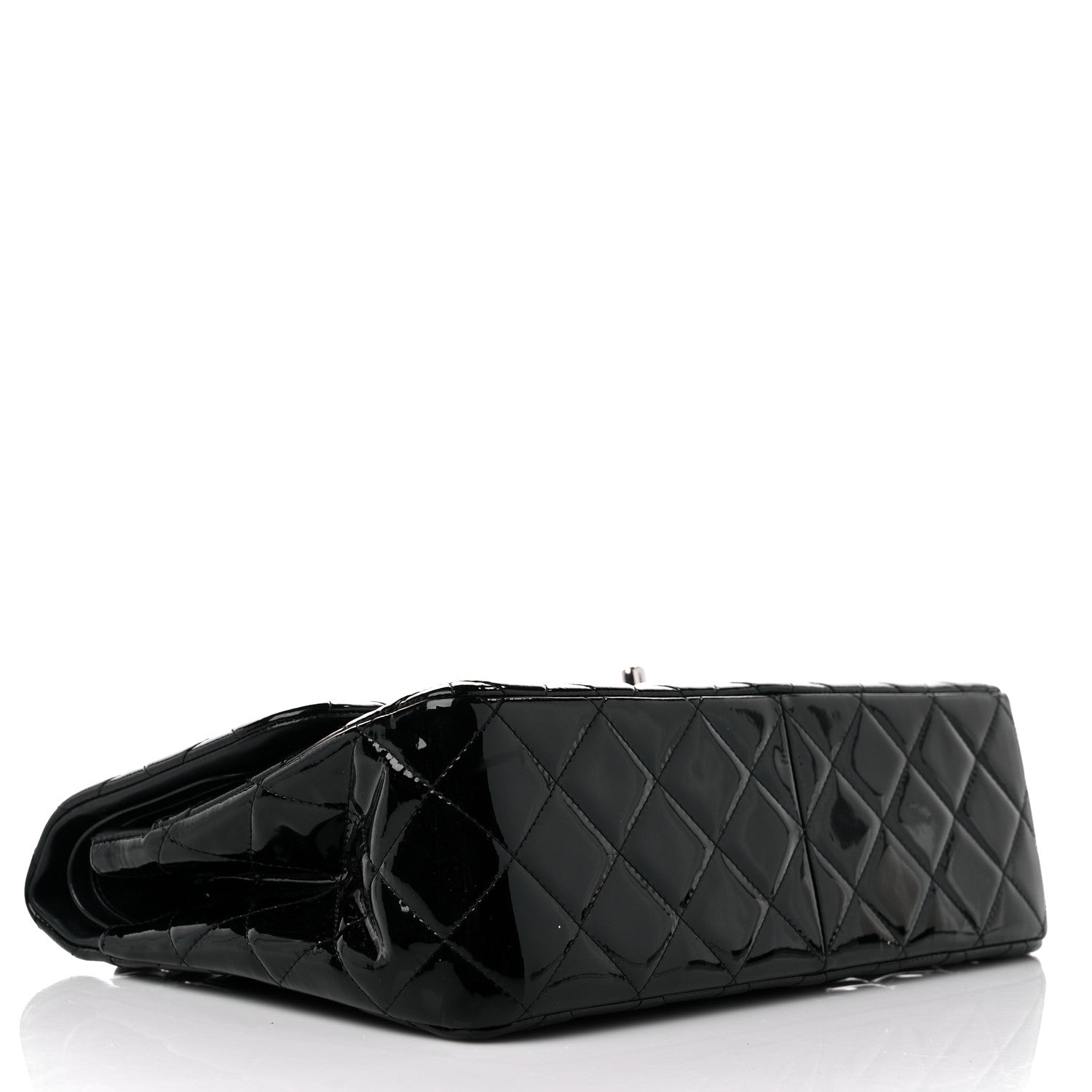 Chanel Patent Quilted Jumbo Double Flap Black 4 of 11