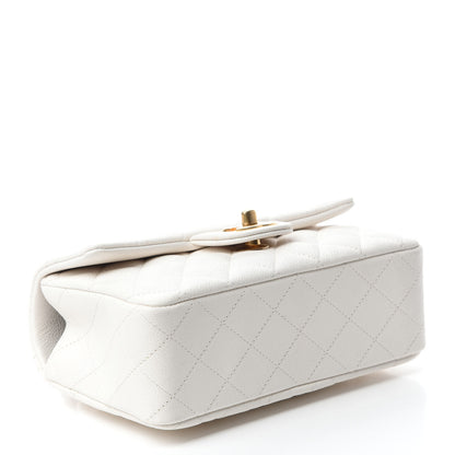 Chanel Caviar Quilted Mini Top Handle Rectangular Flap White 4 of 10