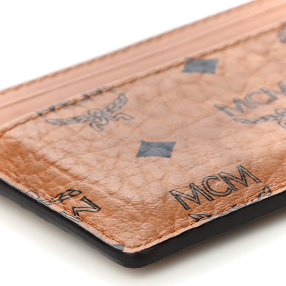 MCM Calfskin Visetos Card Holder Cognac 8 of 9