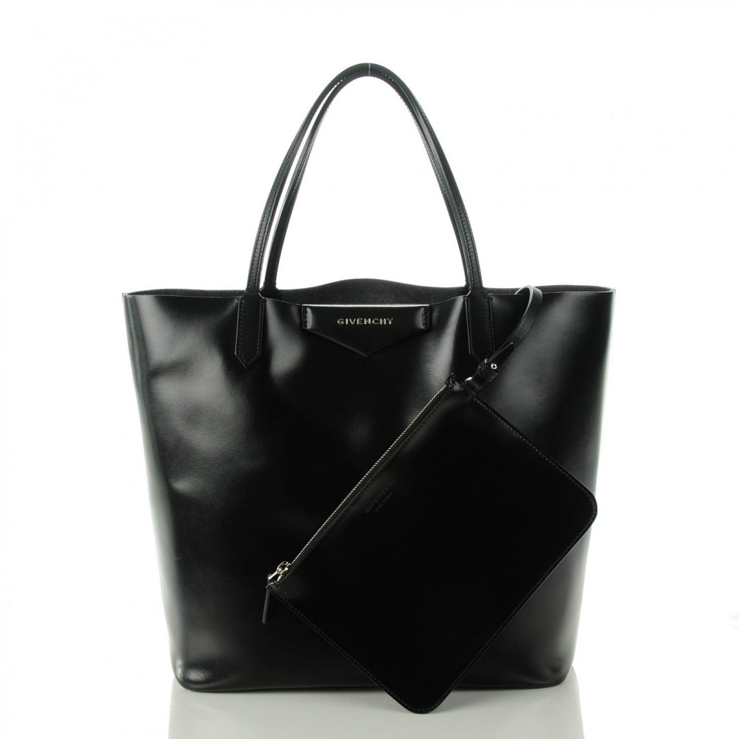 Calfskin Medium Antigona Tote Black