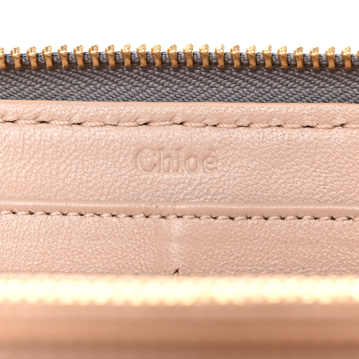 Chloe Calfskin Marcie Long Zip Around Wallet Cashmere Grey 6 of 15