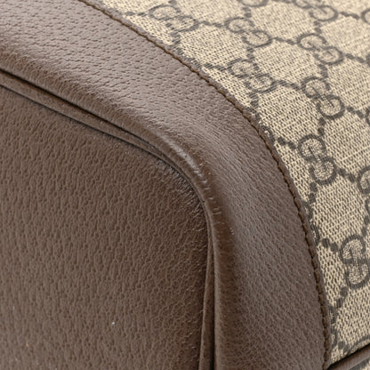 Gucci GG Supreme Monogram Textured Calfskin Medium Ophidia Shoulder Tote Bag Beige Ebony New Acero 13 of 15