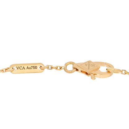 Van Cleef & Arpels 18K Yellow Gold Mother of Pearl Sweet Alhambra Bracelet 3 of 4